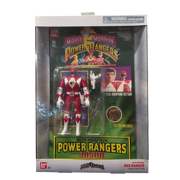 2018 Mighty Morphin Power Rangers Auto Morphin Red Ranger Legacy Collection - Picture 1 of 9